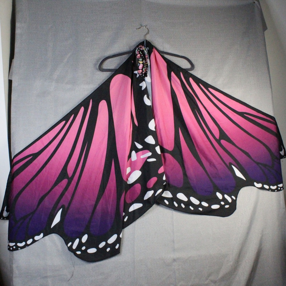 Spooktacular Creations Butterfly Wings Cape One Size Pink Purple Fairycore Y2K